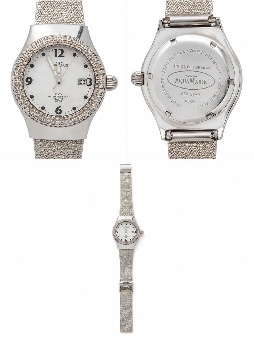 AquaMarin Sea Star 4800 Swiss Quartz Mesh Bracelet Watch | For Repair | AS IS